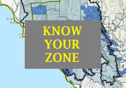 Graphic of a map with Know Your Zone title