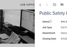 Dispatcher at work and job recruitment announcement